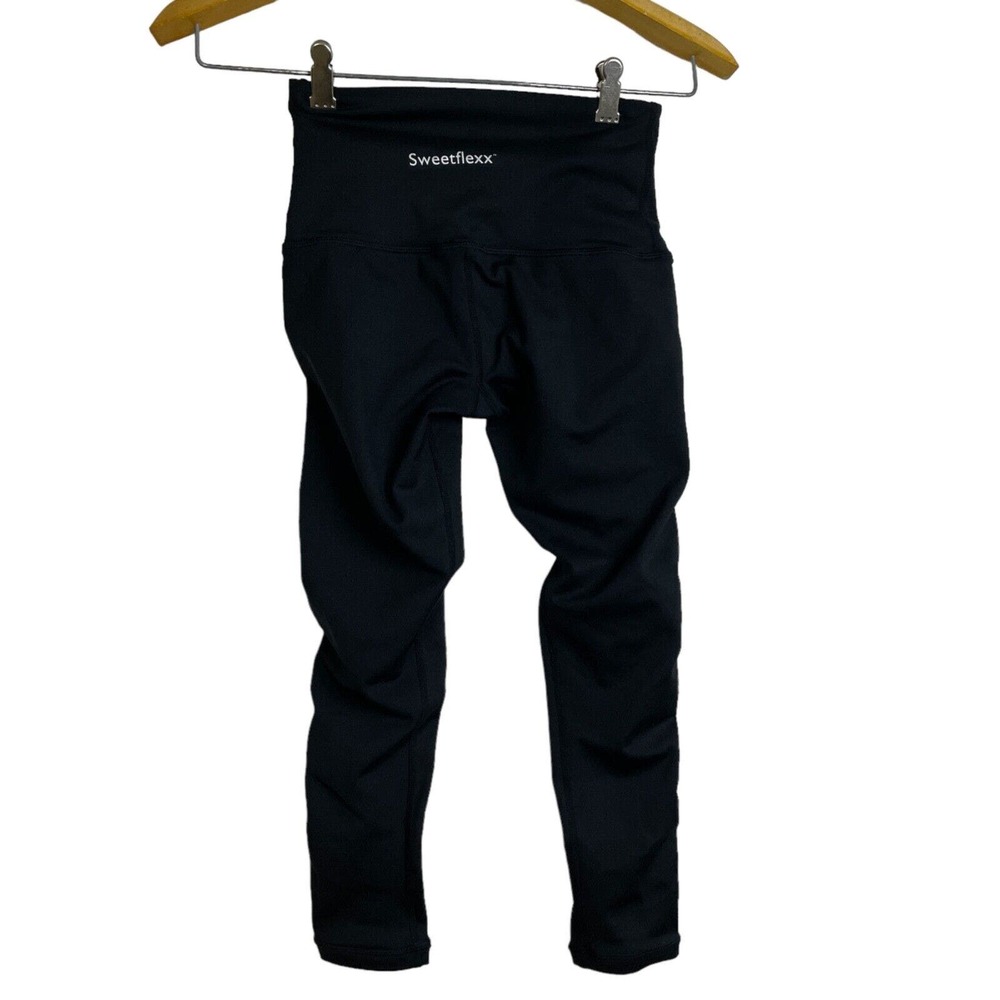 Sweetflexx Resistance Leggings 4 Black Womens Capris Crop Gym Workout Training